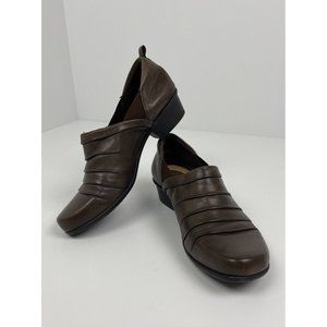 Womens Earth Shoes‎ Brown Leather Casual  Clogs Size 11